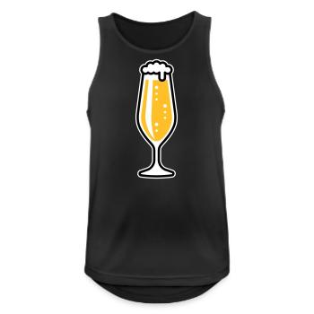 XLustiger Spaß - Männer Tank Top atmungsaktiv - Schwarz - Vorne - Nick (188cm)