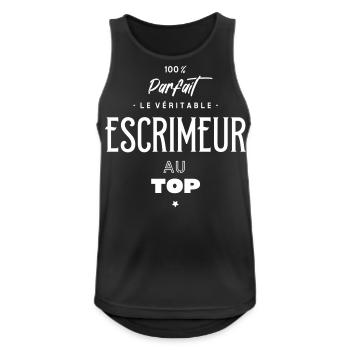 Le véritable escrimeur au top - Débardeur respirant Homme - noir - Devant - Nick (188cm)