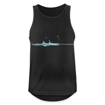 Sport - Paddeln 2er - Männer Tank Top atmungsaktiv - Schwarz - Vorne - Nick (188cm)