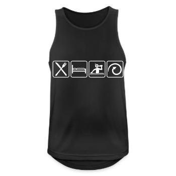 Eat Sleep Rave Repeat Food Sleep Raven Saying - Men's Breathable Tank Top - black - Front - Nick (188cm)
