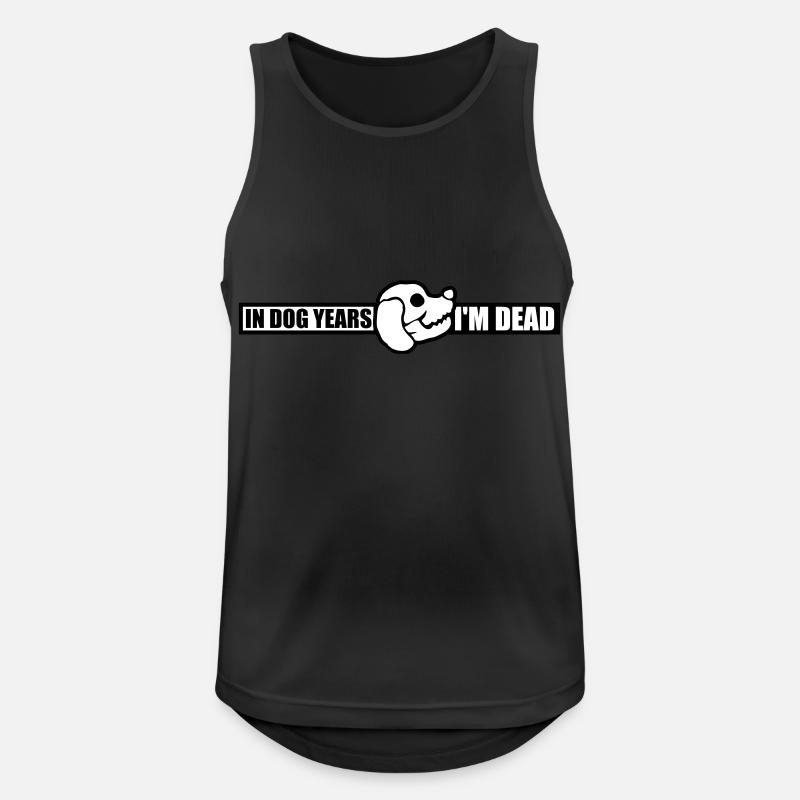 in dog years Dead - Männer Tank Top atmungsaktiv - Schwarz