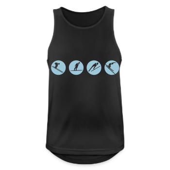 ski jumper - Men's Breathable Tank Top - black - Front - Nick (188cm)