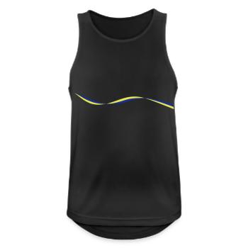 Bannière Ukraine Drapeau - Débardeur respirant Homme - noir - Devant - Nick (188cm)