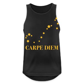 Carpe Diem nutze den Tag Sternbild Skorpion Himmel - Männer Tank Top atmungsaktiv - Schwarz - Vorne - Nick (188cm)
