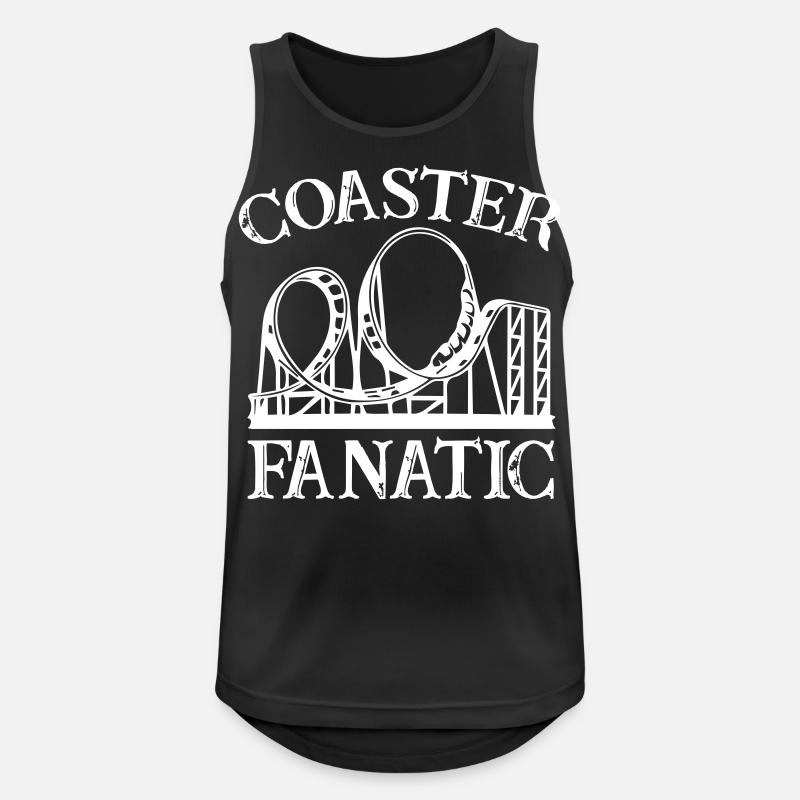 Roller Coaster Fanatic - Männer Tank Top atmungsaktiv - Schwarz