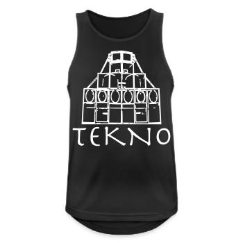 Tekno Rave Wear Free Party Tribe - Débardeur respirant Homme - noir - Devant - Nick (188cm)