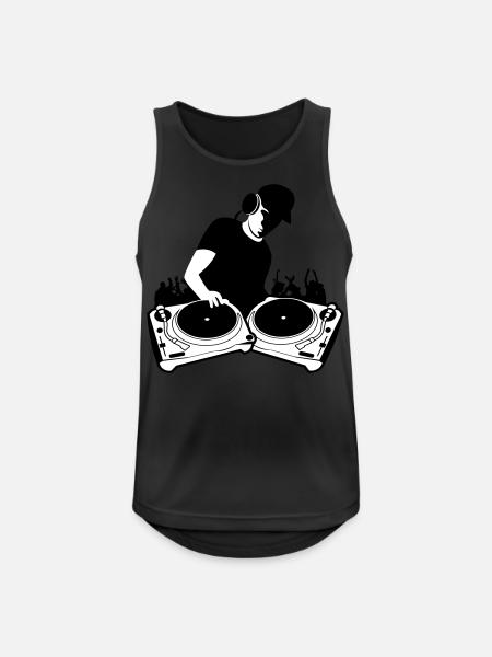 DJ turntables - Men's Breathable Tank Top - black