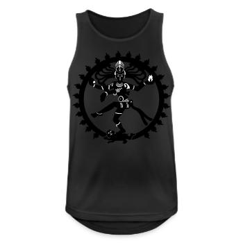 shiva zen india god of dance yoga zen - Débardeur respirant Homme - noir - Devant - Nick (188cm)