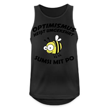 sumsi_mit_po_01 - Männer Tank Top atmungsaktiv - Schwarz - Vorne - Nick (188cm)