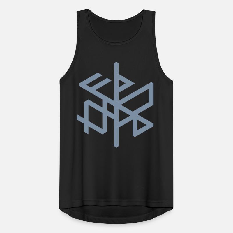 Thuringian "Þuringa" hexa binding rune, right / cw, QRF0 © Men's Breathable Tank Top