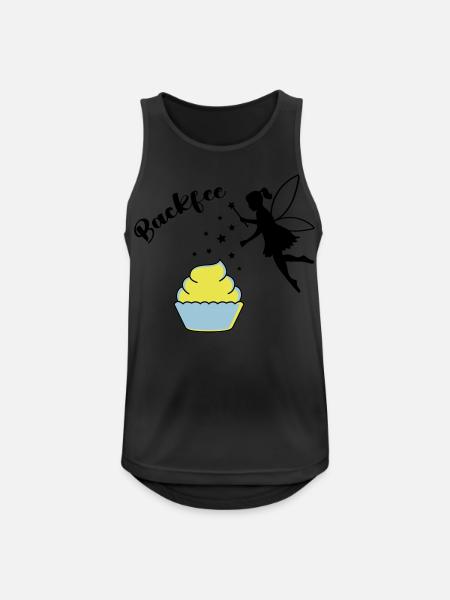 backfee - Männer Tank Top atmungsaktiv - Schwarz