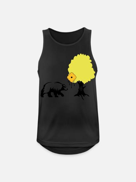 Bear Honey - Men's Breathable Tank Top - black