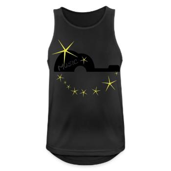 Star Gitarre - Männer Tank Top atmungsaktiv - Schwarz - Vorne - Nick (188cm)