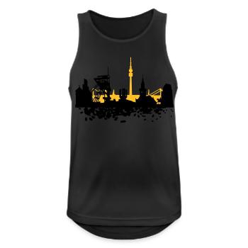 Dortmund Skyline - Männer Tank Top atmungsaktiv - Schwarz - Vorne - Nick (188cm)