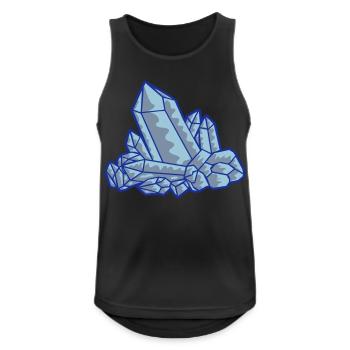 Kristall Edelstein Blau - Männer Tank Top atmungsaktiv - Schwarz - Vorne - Nick (188cm)