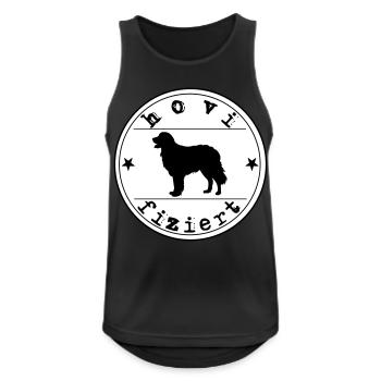 Hovified Hovawart dog saying infected dog - Men's Breathable Tank Top - black - Front - Nick (188cm)