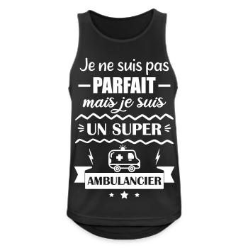 Super Ambulanz Notfall Krankenwagen - Männer Tank Top atmungsaktiv - Schwarz - Vorne - Nick (188cm)