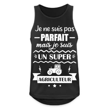 Super Farmer Farm Field Tractor - Men's Breathable Tank Top - black - Front - Nick (188cm)