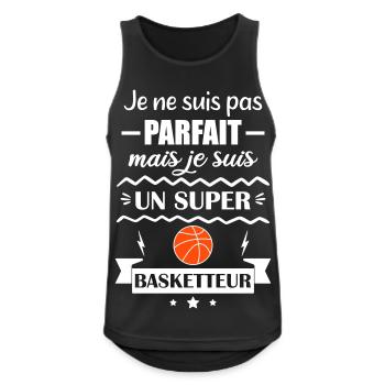 Not perfect but great basketball player Basketball - Men's Breathable Tank Top - black - Front - Nick (188cm)