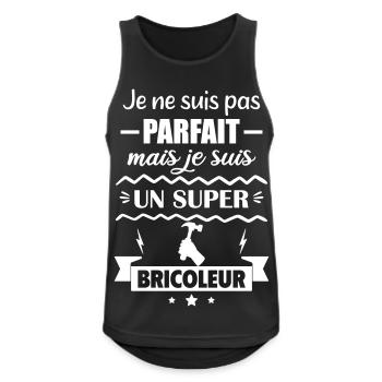 Not perfect but super handyman - Men's Breathable Tank Top - black - Front - Nick (188cm)