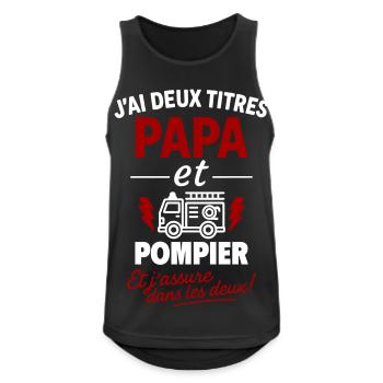 Dad and Firefighter Christmas Father's Day Gift Idea - Men's Breathable Tank Top - black - Front - Nick (188cm)