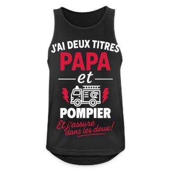 Dad and Firefighter Christmas Father's Day Gift Idea - Men's Breathable Tank Top - black - Front - Nick (188cm)