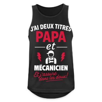 Dad and Mechanic Christmas Father's Day Gift Idea - Men's Breathable Tank Top - black - Front - Nick (188cm)