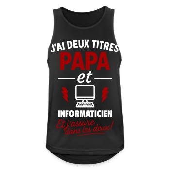 Dad and Computer Scientist Gift Christmas Father's Day - Men's Breathable Tank Top - black - Front - Nick (188cm)