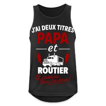 Dad and Truck Driver Gift Idea - Men's Breathable Tank Top - black - Front - Nick (188cm)