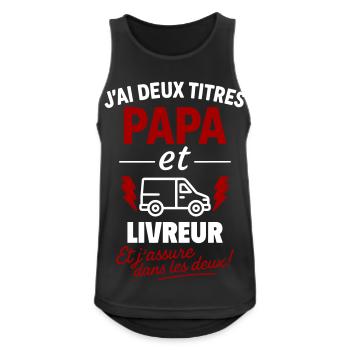 Dad and Delivery Man Christmas Father's Day Gift Idea - Men's Breathable Tank Top - black - Front - Nick (188cm)