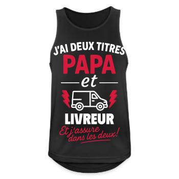 Dad and Delivery Man Christmas Father's Day Gift Idea - Men's Breathable Tank Top - black - Front - Nick (188cm)