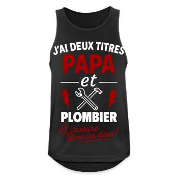 Dad and Plumber Christmas Father's Day Gift Idea - Men's Breathable Tank Top - black - Front - Nick (188cm)