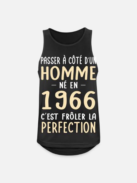 Geboren 1966 – Perfektion nahe - Männer Tank Top atmungsaktiv - Schwarz