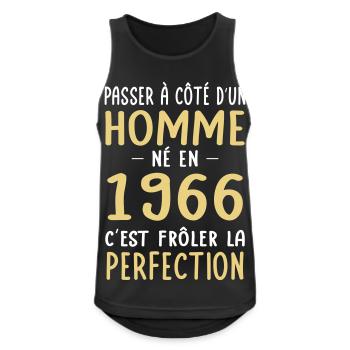 Born in 1966 – Coming close to perfection - Men's Breathable Tank Top - black - Front - Nick (188cm)