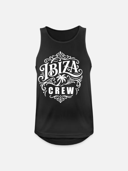 Ibiza Crew - Männer Tank Top atmungsaktiv - Schwarz