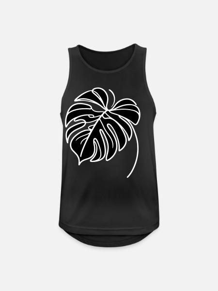 Monstera - Men's Breathable Tank Top - black