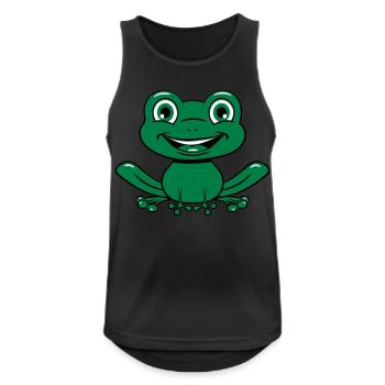 Étang d’eau de grenouille - Débardeur respirant Homme - noir - Devant - Nick (188cm)