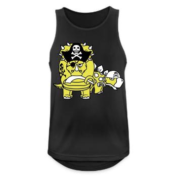 Triceratops Stegosaurus 2 Dinosaurier Pirat Dino - Männer Tank Top atmungsaktiv - Schwarz - Vorne - Nick (188cm)