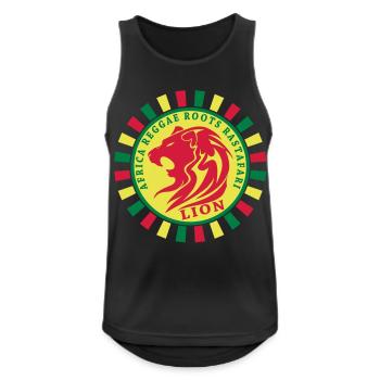 africa reggae roots rastafari - Débardeur respirant Homme - noir - Devant - Nick (188cm)