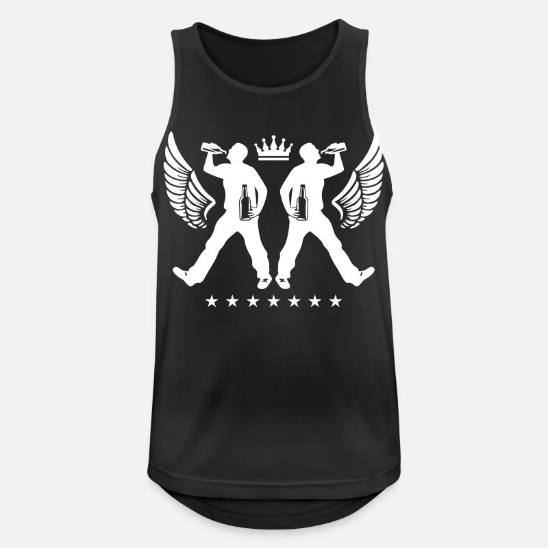 Drinking Beer Silhouette - Men's Breathable Tank Top - black
