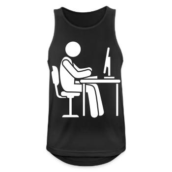 bureau de travail bureau symbole daffaires - Débardeur respirant Homme - noir - Devant - Nick (188cm)