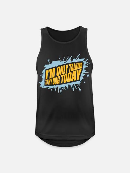 only talking to dog - Men's Breathable Tank Top - black