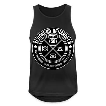 Farben änderbar Schonend Behandeln 50. Geburtstag - Männer Tank Top atmungsaktiv - Schwarz - Vorne - Nick (188cm)