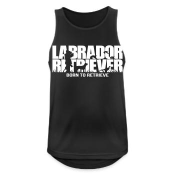 LABRADOR RETRIEVER né pour récupérer - Débardeur respirant Homme - noir - Devant - Nick (188cm)