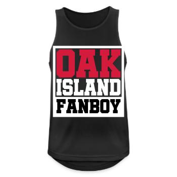 Oak Island Fanboy | Schatzsucher | Farben änderbar - Männer Tank Top atmungsaktiv - Schwarz - Vorne - Nick (188cm)