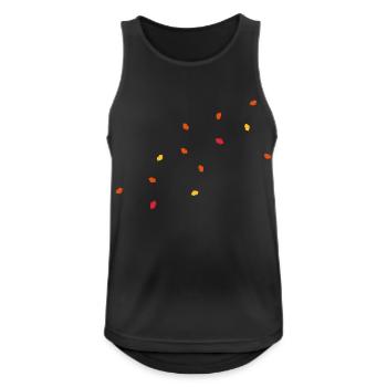 Herbstlaub - Männer Tank Top atmungsaktiv - Schwarz - Vorne - Nick (188cm)