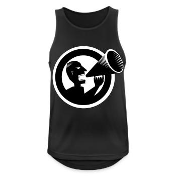 Der Schrei - Männer Tank Top atmungsaktiv - Schwarz - Vorne - Nick (188cm)