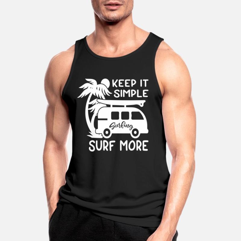 Keep It Simple Surf More Men's Breathable Tank Top