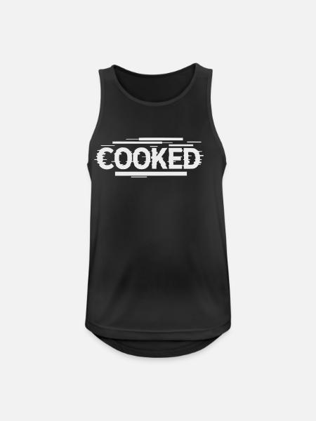 Cooked - Self-Ironic Font - Men's Breathable Tank Top - black