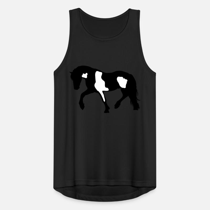Tinker, Pinto, Barock Pinto, Schecke Silhouette Männer Tank Top atmungsaktiv